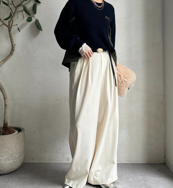  「【WEB限定】ミリタリー風ドッキングニット」|ニット・セーター|