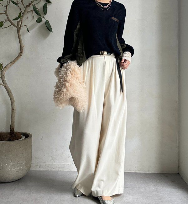  「【WEB限定】ミリタリー風ドッキングニット」|ニット・セーター|