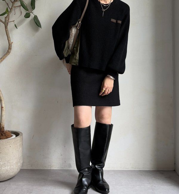  「【WEB限定】ミリタリー風ドッキングニット」|ニット・セーター|