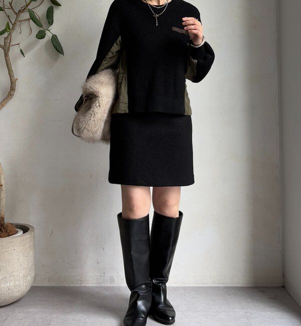  「【WEB限定】ミリタリー風ドッキングニット」|ニット・セーター|