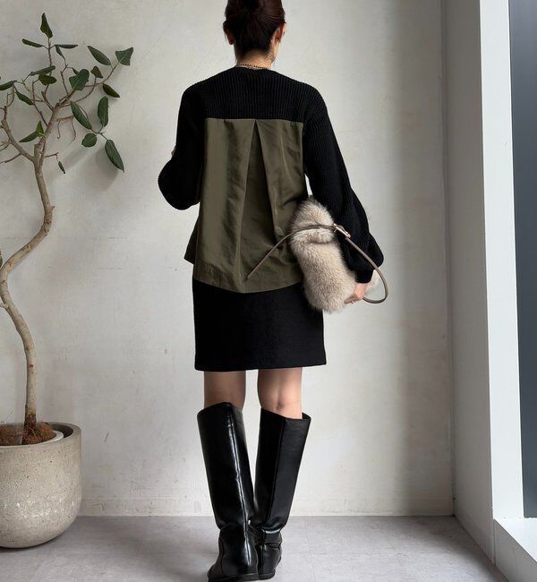  「【WEB限定】ミリタリー風ドッキングニット」|ニット・セーター|