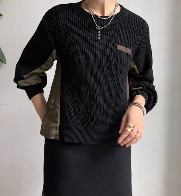  「【WEB限定】ミリタリー風ドッキングニット」|ニット・セーター|