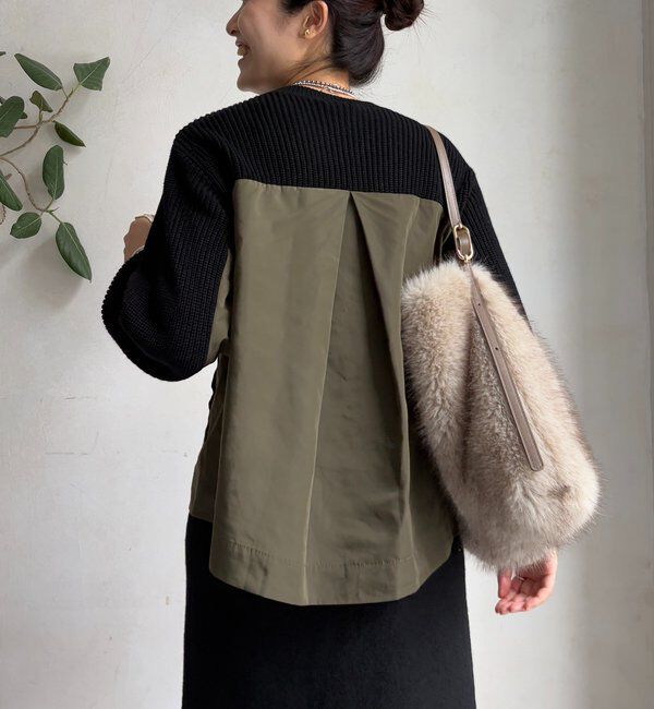  「【WEB限定】ミリタリー風ドッキングニット」|ニット・セーター|