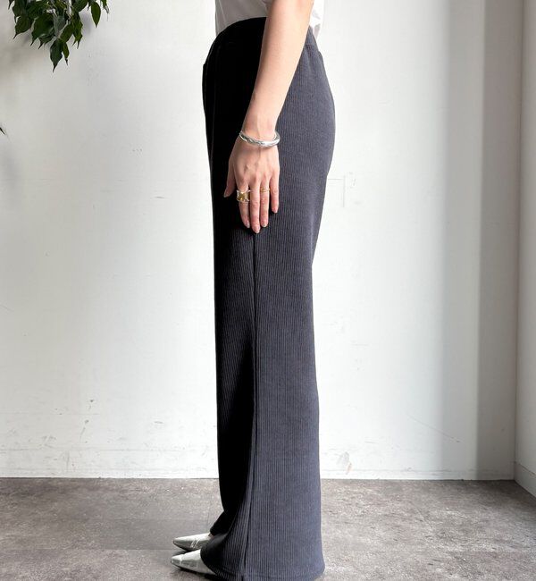  「ニットコーデュロイセミフレアイージーパンツ」|チノ|