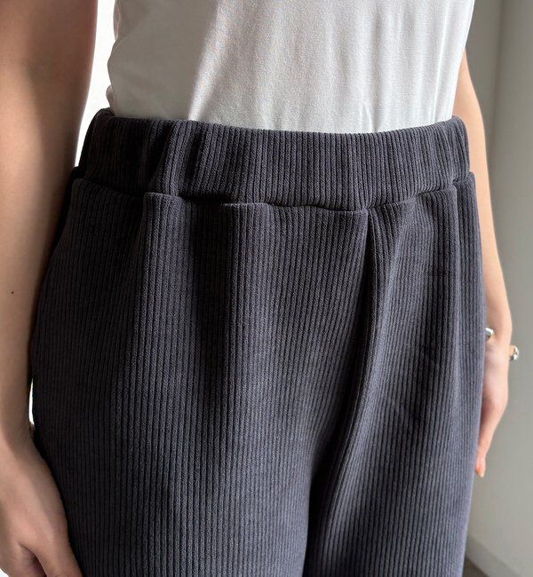  「ニットコーデュロイセミフレアイージーパンツ」|チノ|