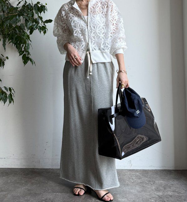  「【WEB限定】フラワーチュールジップブルゾン」|ブルゾン・スタジャン|