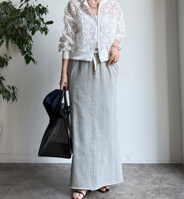  「【WEB限定】フラワーチュールジップブルゾン」|ブルゾン・スタジャン|