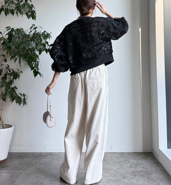  「【WEB限定】フラワーチュールジップブルゾン」|ブルゾン・スタジャン|