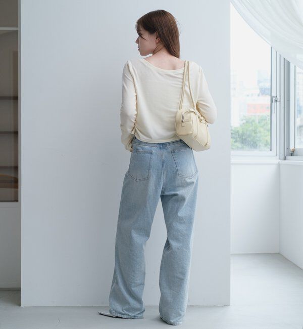  「【低身長サイズ/2サイズ展開/ウエスト調節可】レースデニムパンツ」|デニム|