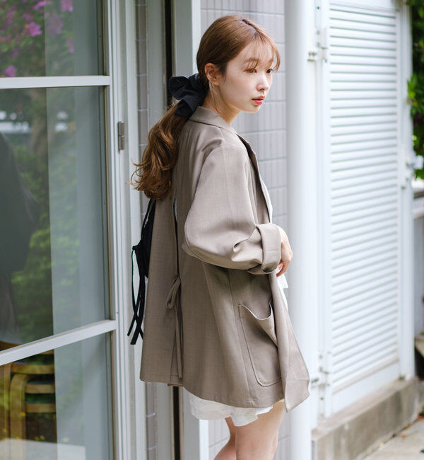  「【4色展開/裏地なし】バックスリットジャケット」|その他|