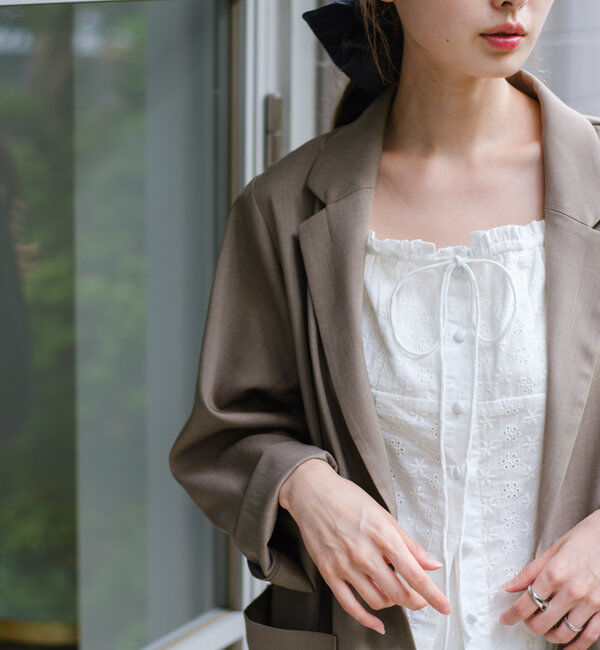  「【4色展開/裏地なし】バックスリットジャケット」|その他|