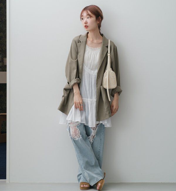  「【4色展開/裏地なし】バックスリットジャケット」|その他|