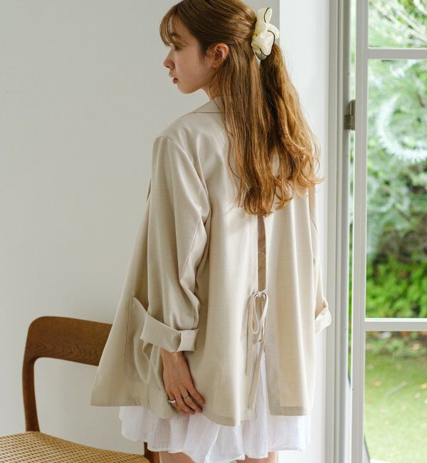  「【4色展開/裏地なし】バックスリットジャケット」|その他|