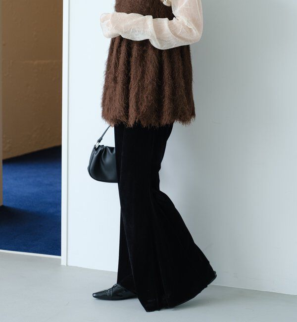  「【低身長サイズ/2サイズ展開】ベロアチュールパンツ」|チノ|