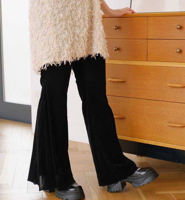  「【低身長サイズ/2サイズ展開】ベロアチュールパンツ」|チノ|