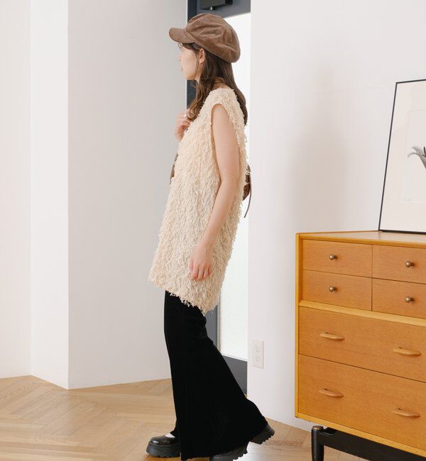  「【低身長サイズ/2サイズ展開】ベロアチュールパンツ」|チノ|