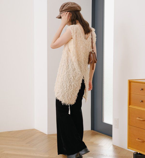  「【低身長サイズ/2サイズ展開】ベロアチュールパンツ」|チノ|