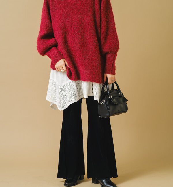  「【低身長サイズ/2サイズ展開】ベロアチュールパンツ」|チノ|