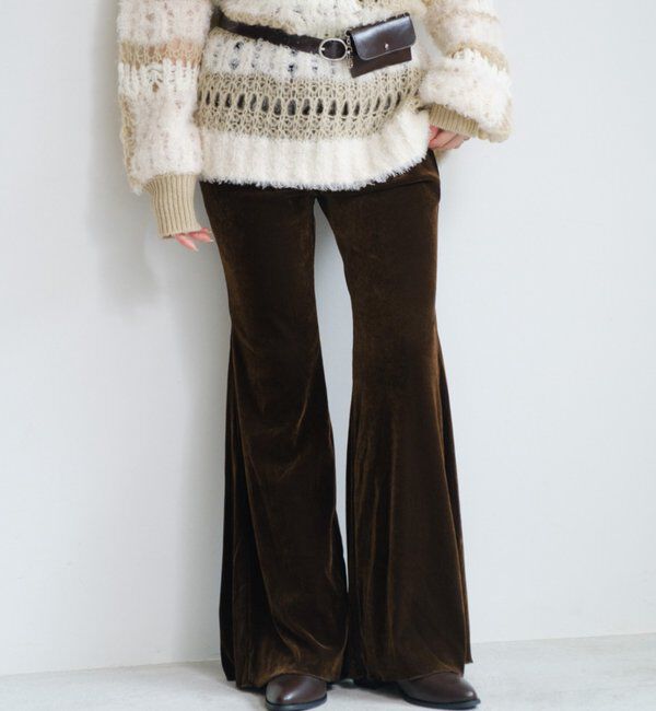  「【低身長サイズ/2サイズ展開】ベロアチュールパンツ」|チノ|