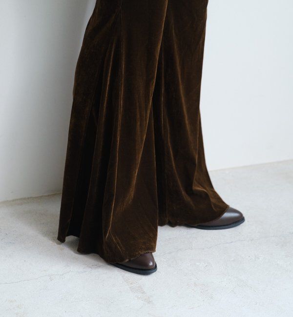  「【低身長サイズ/2サイズ展開】ベロアチュールパンツ」|チノ|