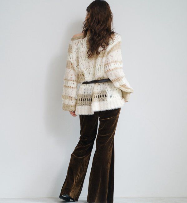  「【低身長サイズ/2サイズ展開】ベロアチュールパンツ」|チノ|