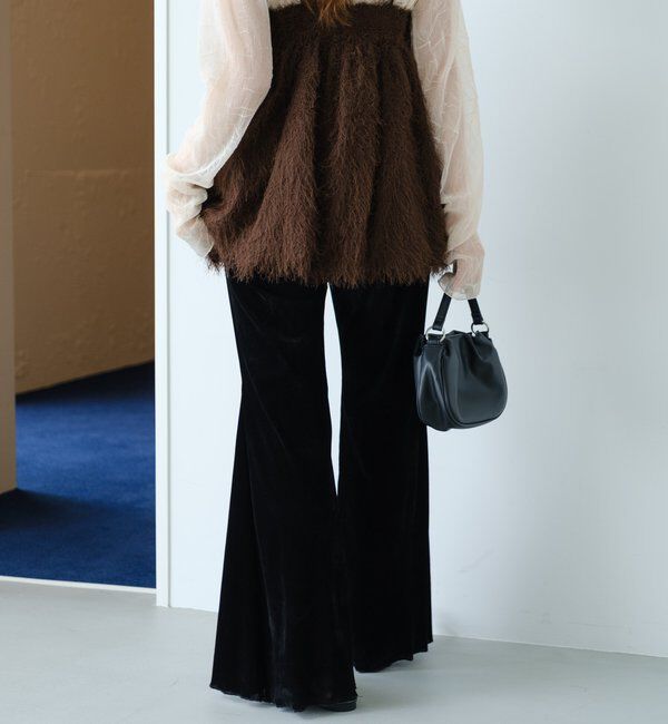  「【低身長サイズ/2サイズ展開】ベロアチュールパンツ」|チノ|