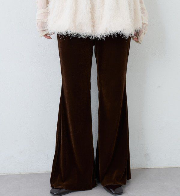  「【低身長サイズ/2サイズ展開】ベロアチュールパンツ」|チノ|