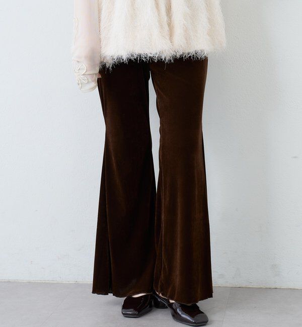  「【低身長サイズ/2サイズ展開】ベロアチュールパンツ」|チノ|