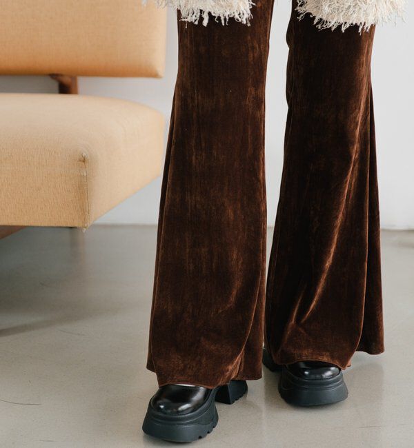  「【低身長サイズ/2サイズ展開】ベロアチュールパンツ」|チノ|