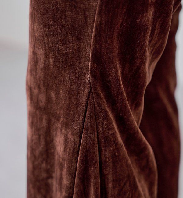  「【低身長サイズ/2サイズ展開】ベロアチュールパンツ」|チノ|