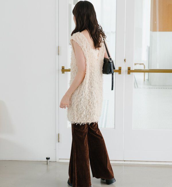  「【低身長サイズ/2サイズ展開】ベロアチュールパンツ」|チノ|