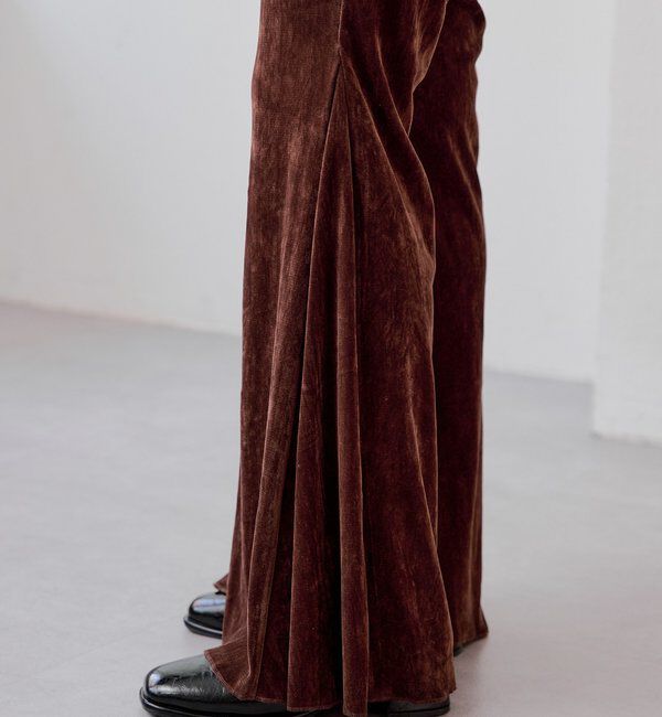  「【低身長サイズ/2サイズ展開】ベロアチュールパンツ」|チノ|