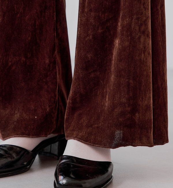  「【低身長サイズ/2サイズ展開】ベロアチュールパンツ」|チノ|