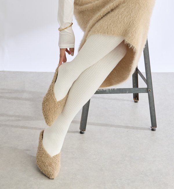  「【すっきり見えが叶う】リブタイツ」|タイツ・ストッキング|