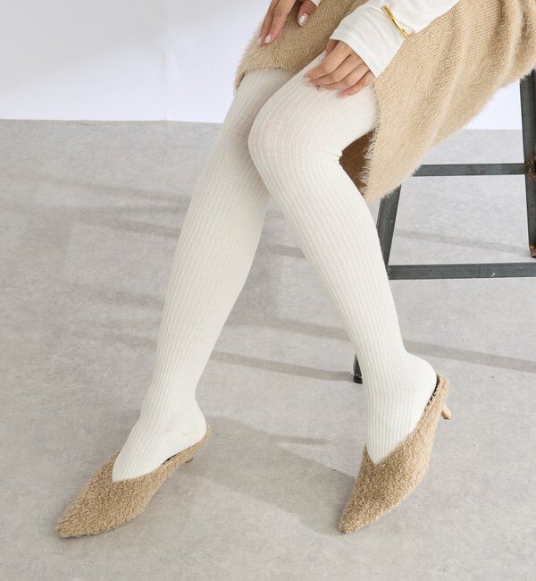  「【すっきり見えが叶う】リブタイツ」|タイツ・ストッキング|