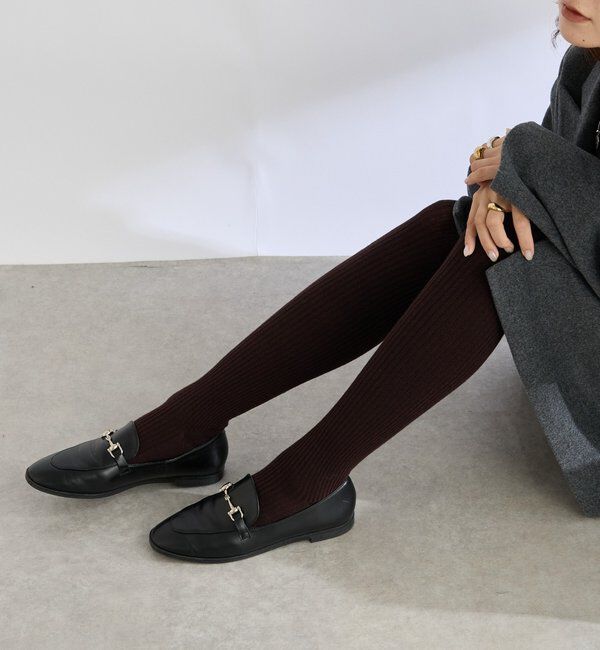  「【すっきり見えが叶う】リブタイツ」|タイツ・ストッキング|ブラウン