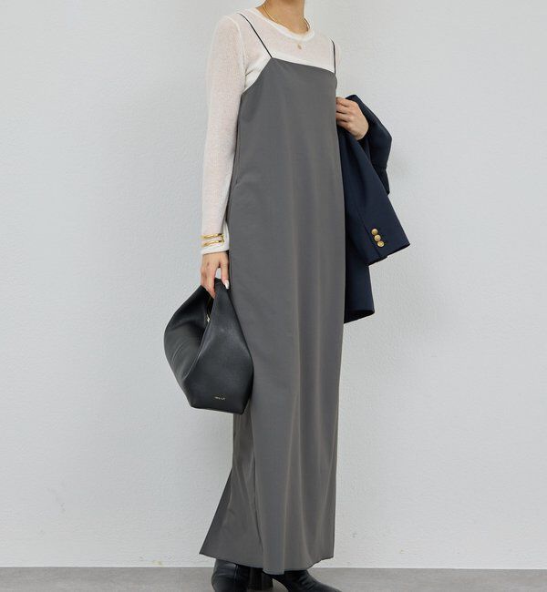  「【3サイズ展開】ストレッチマキシキャミワンピース」|ワンピース|