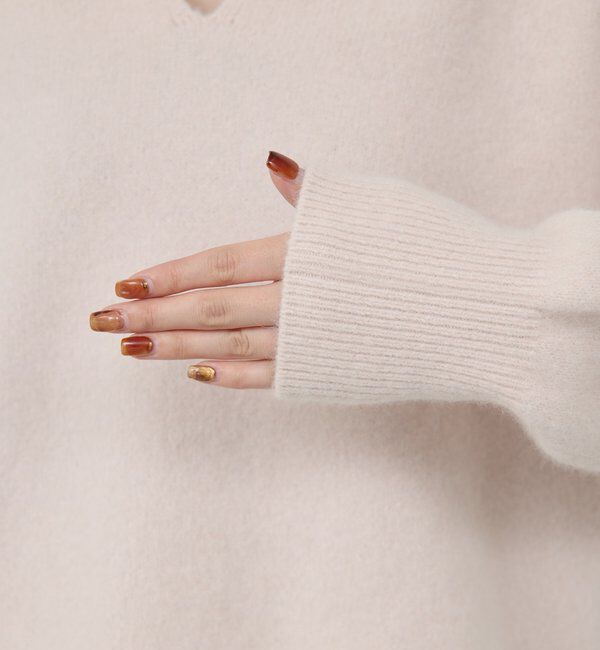  「【デコルテ美人ニット】ファーウールキーネックニット」|ニット・セーター|