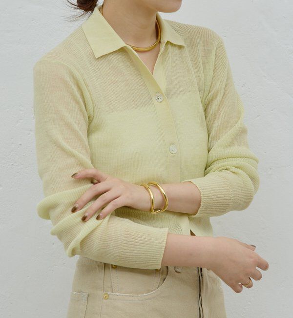  「【HERITANOVUM】【セットアップ対応】シアーリブポロニット」|ニット・セーター|