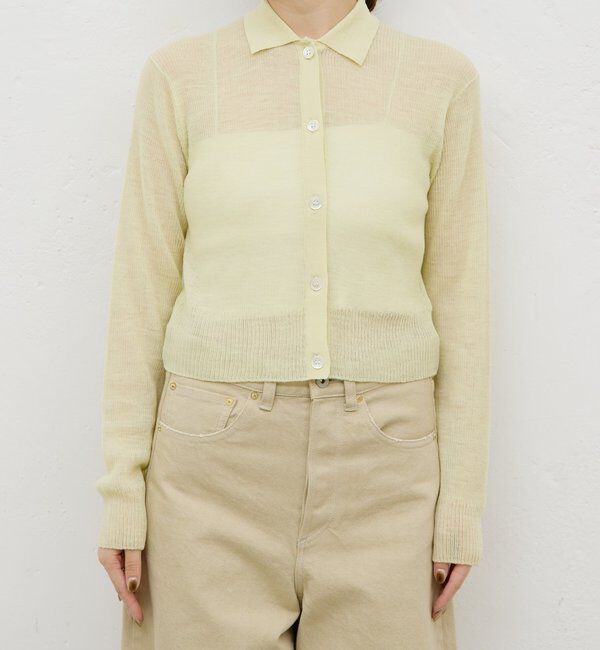  「【HERITANOVUM】【セットアップ対応】シアーリブポロニット」|ニット・セーター|