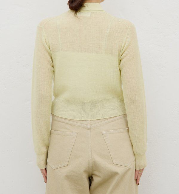  「【HERITANOVUM】【セットアップ対応】シアーリブポロニット」|ニット・セーター|