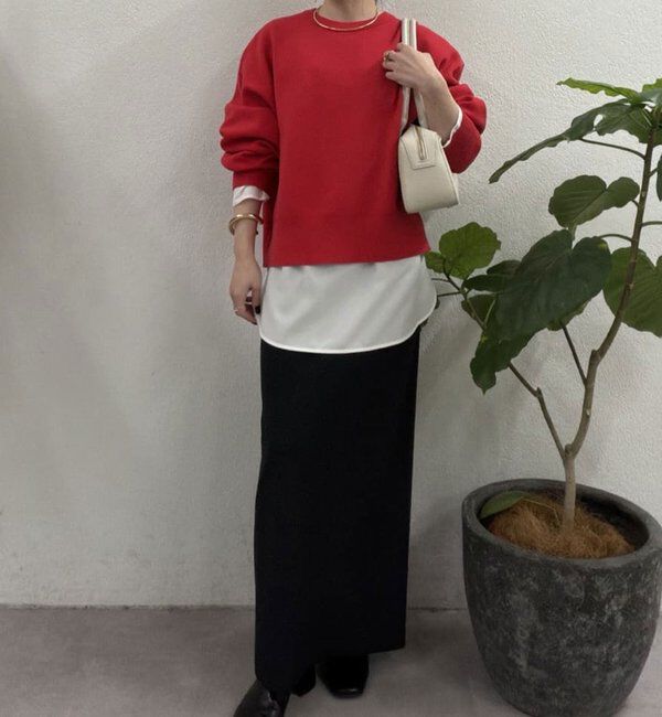  「スウェットライククルーニット」|Tシャツ・カットソー|