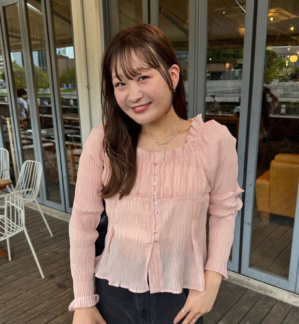  「【@__misa__03企画】シャーリングブラウス」|シャツ・ブラウス|