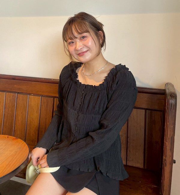  「【@__misa__03企画】シャーリングブラウス」|シャツ・ブラウス|