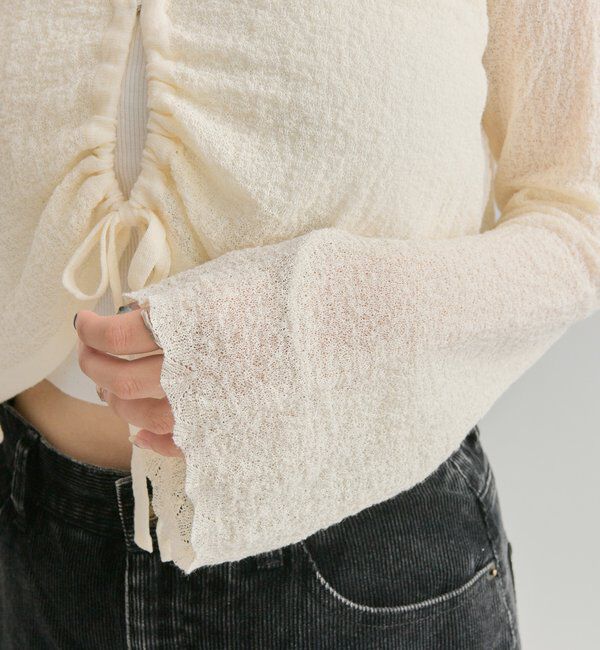  「透かしニットショートボレロ」|カーディガン|