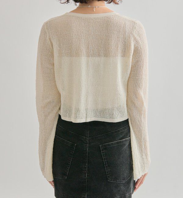  「透かしニットショートボレロ」|カーディガン|