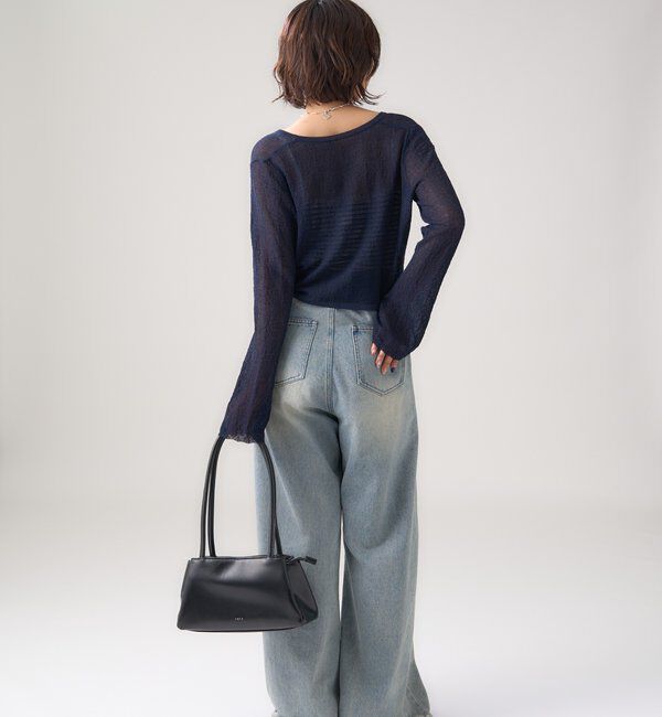  「透かしニットショートボレロ」|カーディガン|