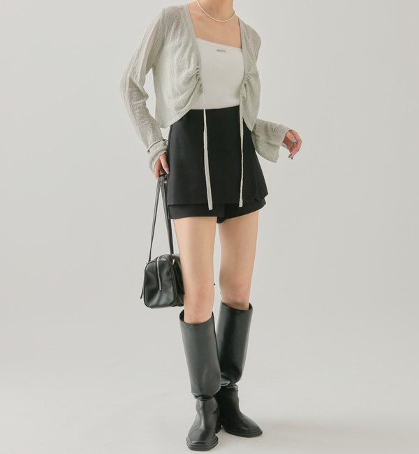  「透かしニットショートボレロ」|カーディガン|