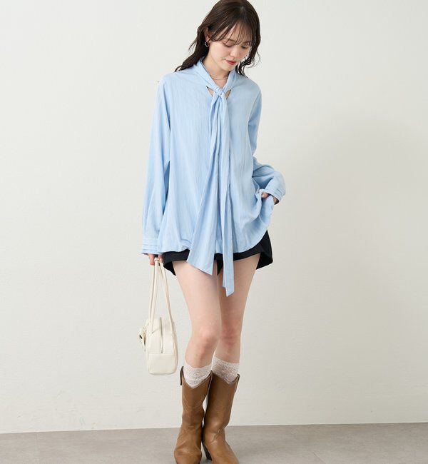  「ボウタイバルーンブラウス」|シャツ・ブラウス|