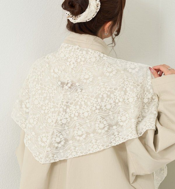  「マルチレーススカーフ」|マフラー|アイボリー